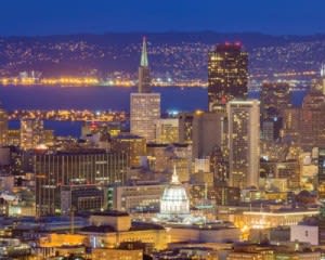 San Francisco Bus Tour, Double Decker Night Tour - 1.5 Hours