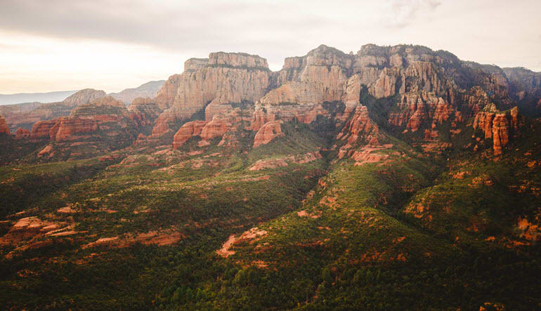 Helicopter Tour Sedona Red Surface