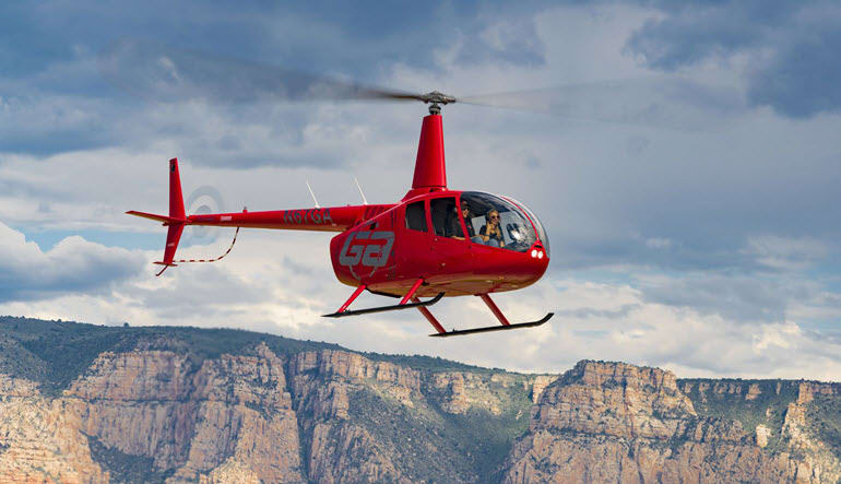 Helicopter Tour Sedona Coming To Land