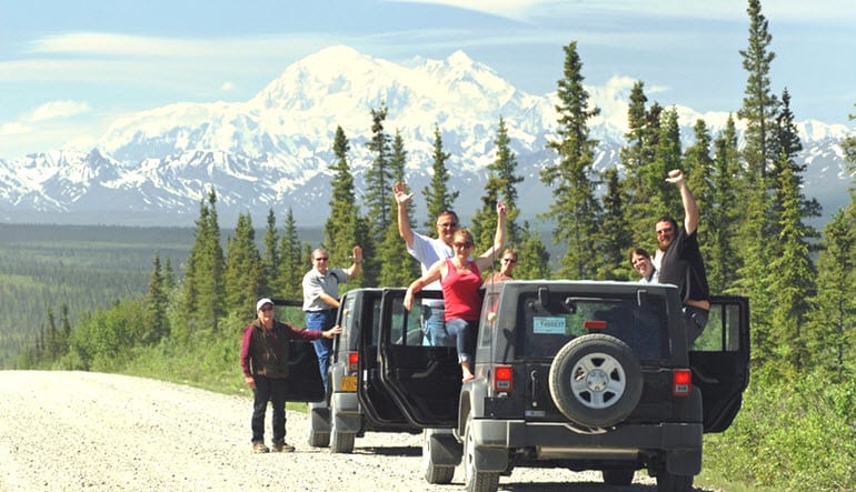 Jeep Tour Denali Waving