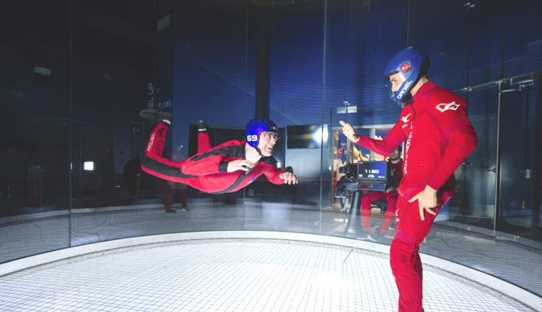 iFly fly indoor skydiving vertical wind tunnel sky dive near me all ages sky diving