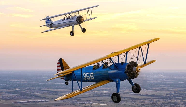 Biplane Aerobatic Flight Warrenton Sunset