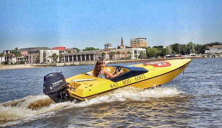 Speed Boat Tour Charleston Yellow Boat