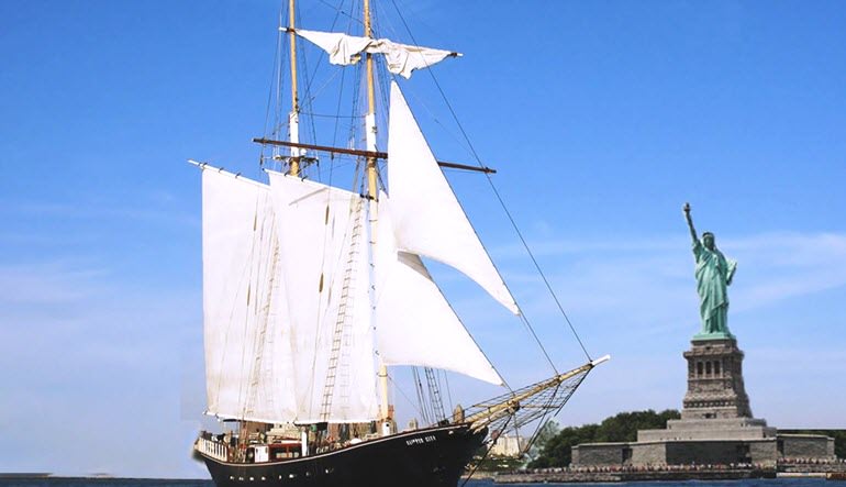 Sailing, Manhattan Tall Ship Discovery Cruise Liberty