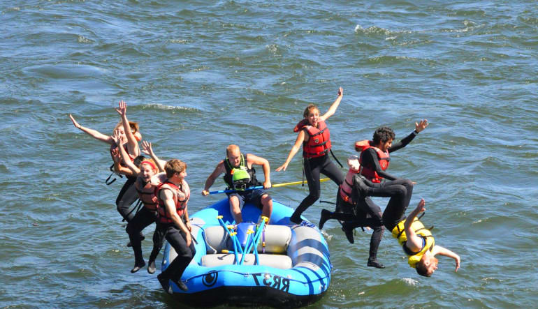 Whitewater Rafting Seattle Tieton River Jump