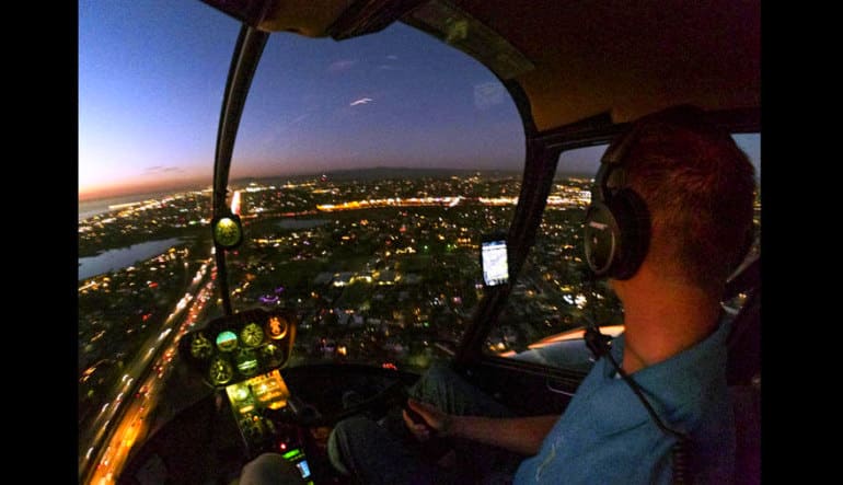 Helicopter Ride Oceanside San Diego tour Night Flight City Lights