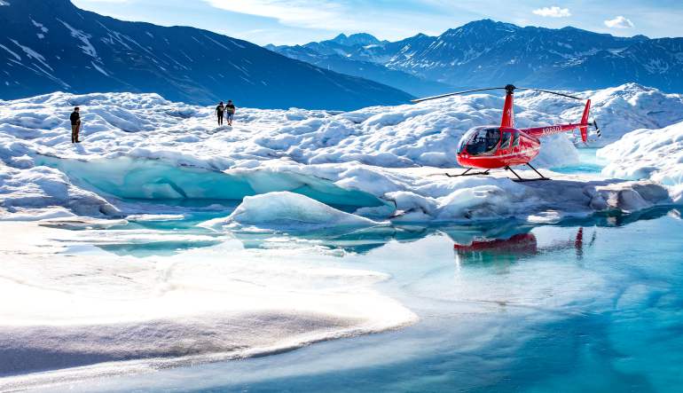 Helicopter Tour Anchorage Alaska glacier landing heli ride