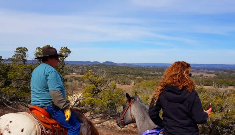 Horseback Riding San Antonio, Texas Hill Country Couple