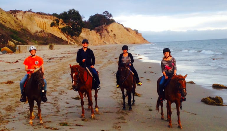 Horseback Riding on the Beach at Santa Barbara