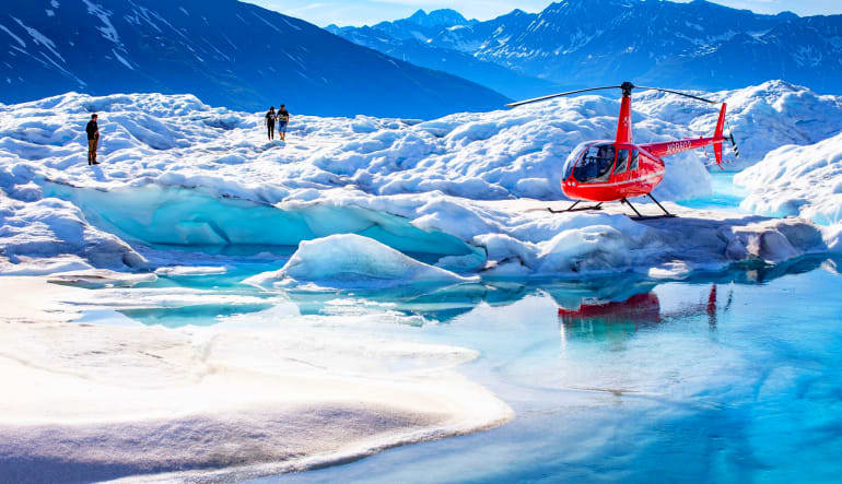 Dog Sled Ride Alaska Helicopter Flight Anchorage dog sledding