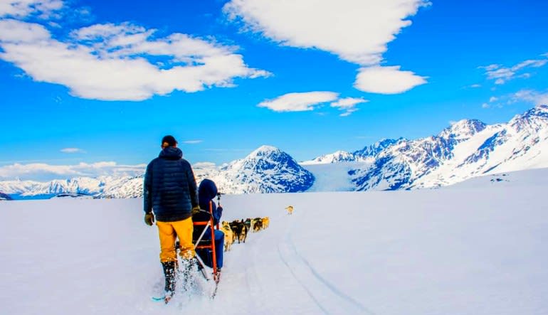 Helicopter and Glacier Dogsled Tour