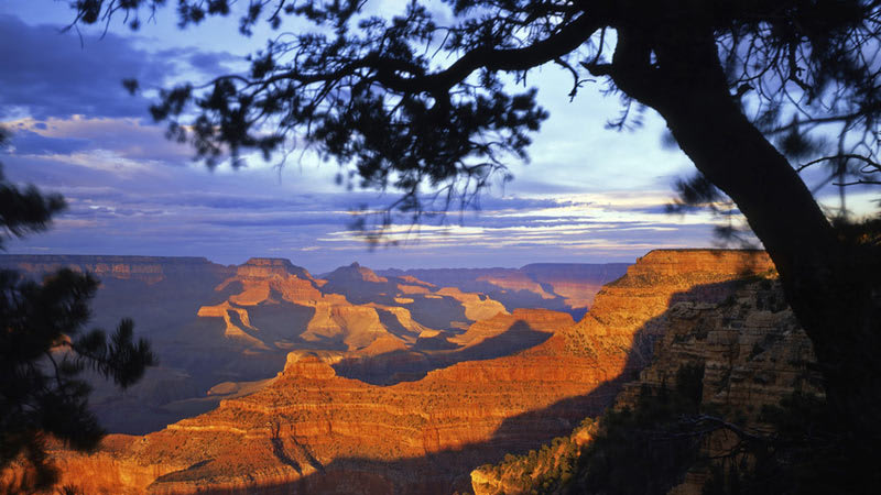 Grand Canyon south rim sunset helicoper tour