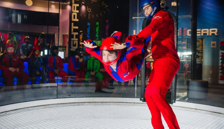 iFly fly indoor skydiving vertical wind tunnel sky dive near me all ages sky diving