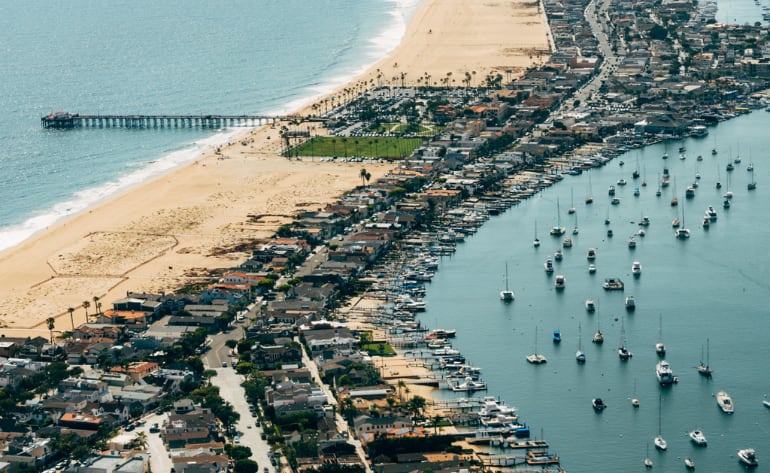 Private Helicopter Tour Los Angeles Newport Beach helicopter ride Orange County bay