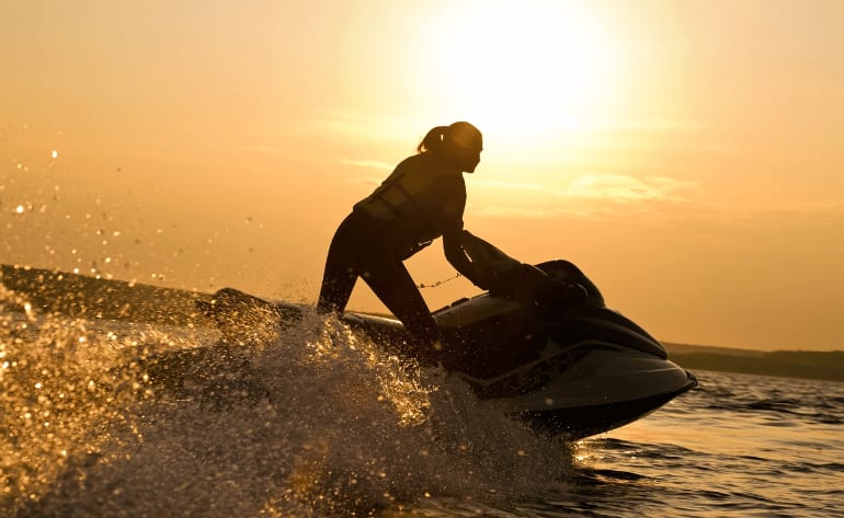 Jet Ski Rental in Biscayne Bay, Miami sunset