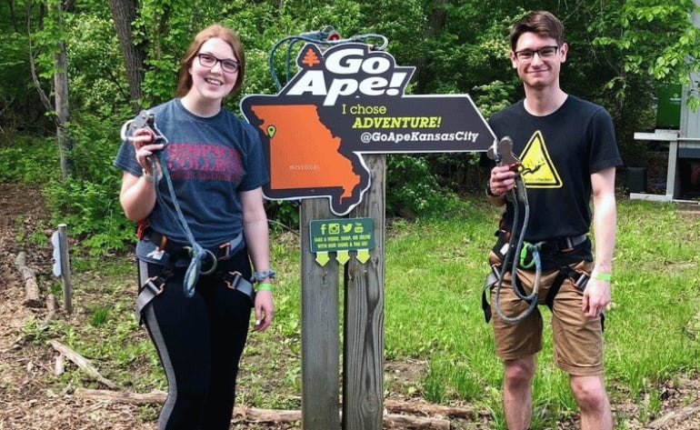 Beginner Zipline and Aerial Course Adventure, Kansas City - 1 Hour