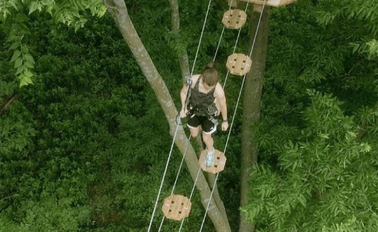 Beginner Zipline and Aerial Course Adventure Omaha, Ashland - 1 Hour