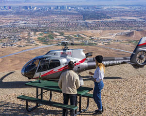 Helicopter Tour Red Rocks Landing and Vegas Strip - 60 Mins