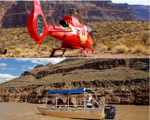 Helicopter Ride Grand Canyon West with Landing and Boat with West Rim Entrance - 1 Hour